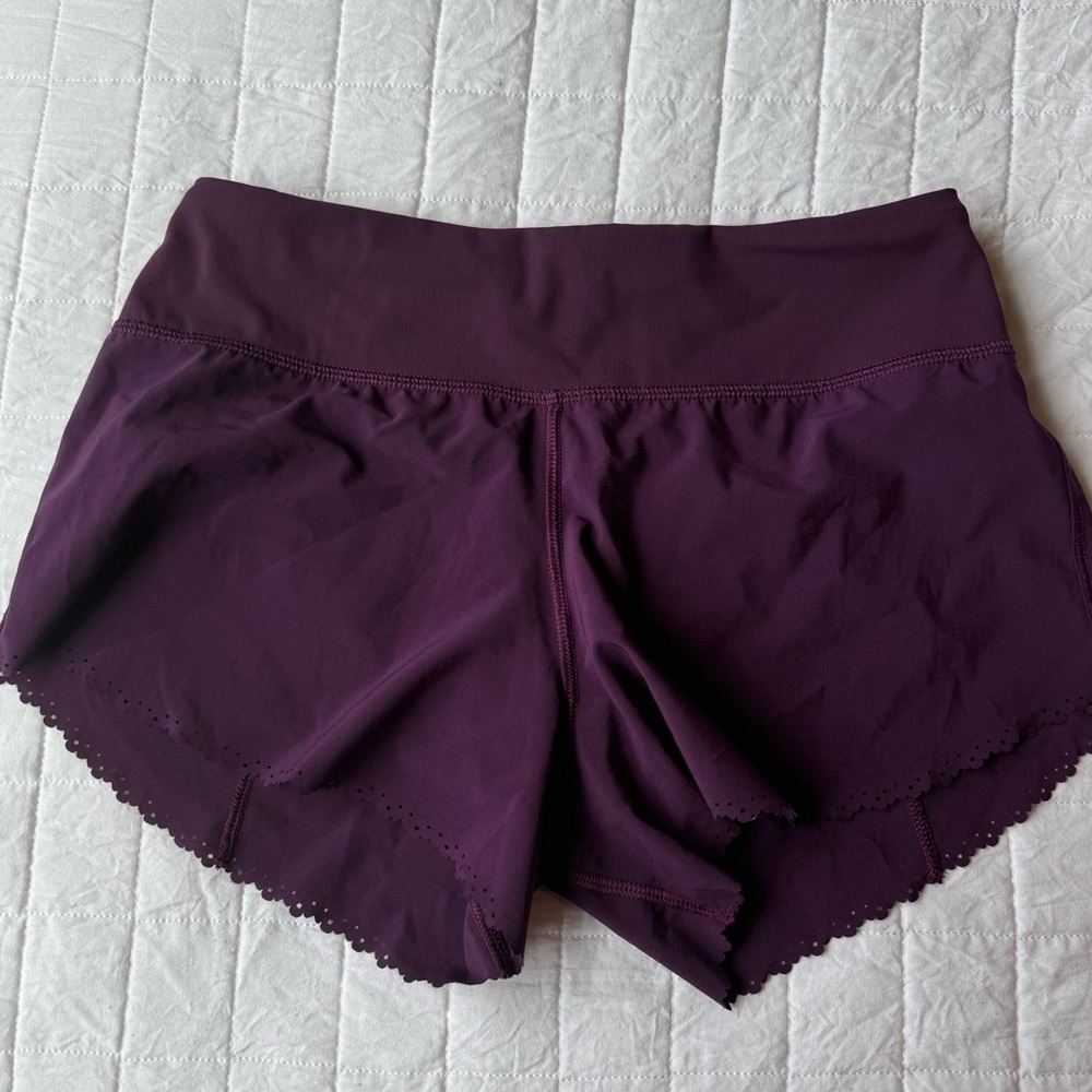 Women's Purple Lace Trim Sleep Shorts